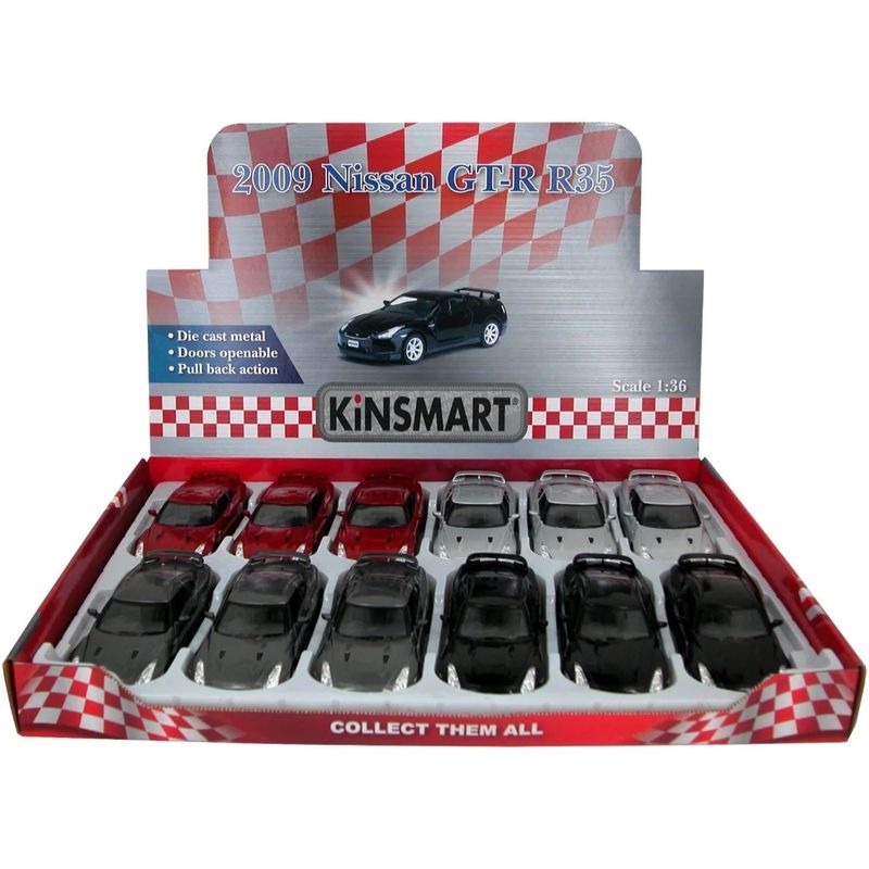 2009 Nissan GT-R R35 - Kinsmart - 1:36 - Röd