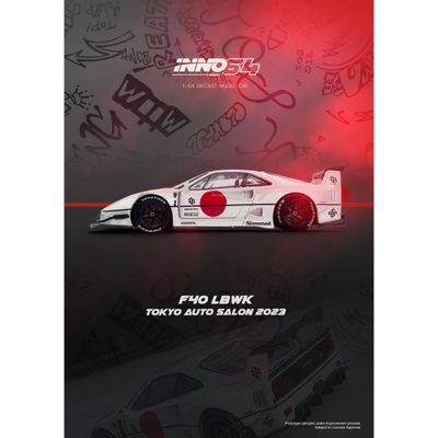 SKADAD BOX - LBWK (F40) Tokyo Auto Salon 2023 - Ferrari - Vit - Inno64