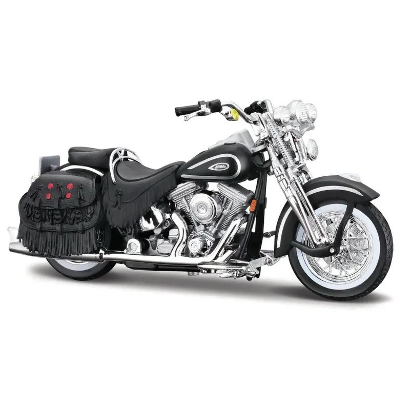 1999 FLSTS Heritage Softail Springer - Svart - Maisto - 1:18