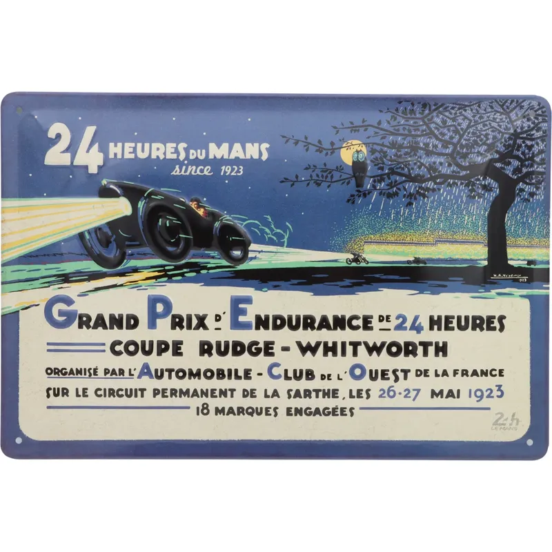 24 Heures du Mans - Racing Since 1923 - Plåtskylt - 20x30 cm