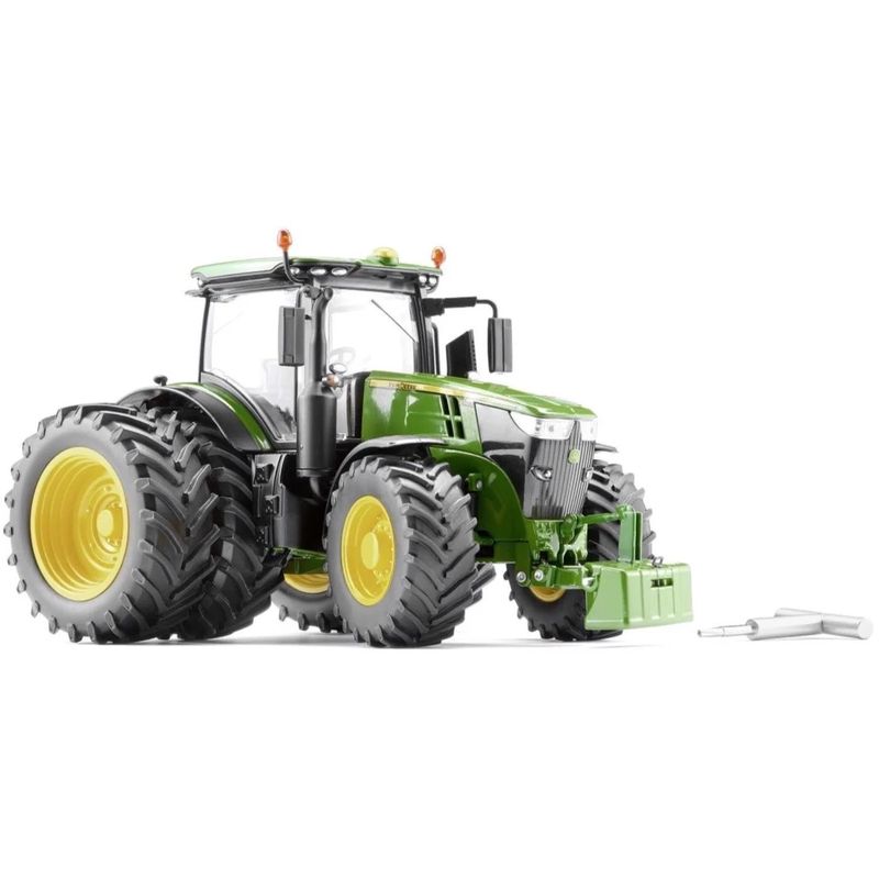 John Deere 7310R med Dubbelmontage - Wiking - 1:32