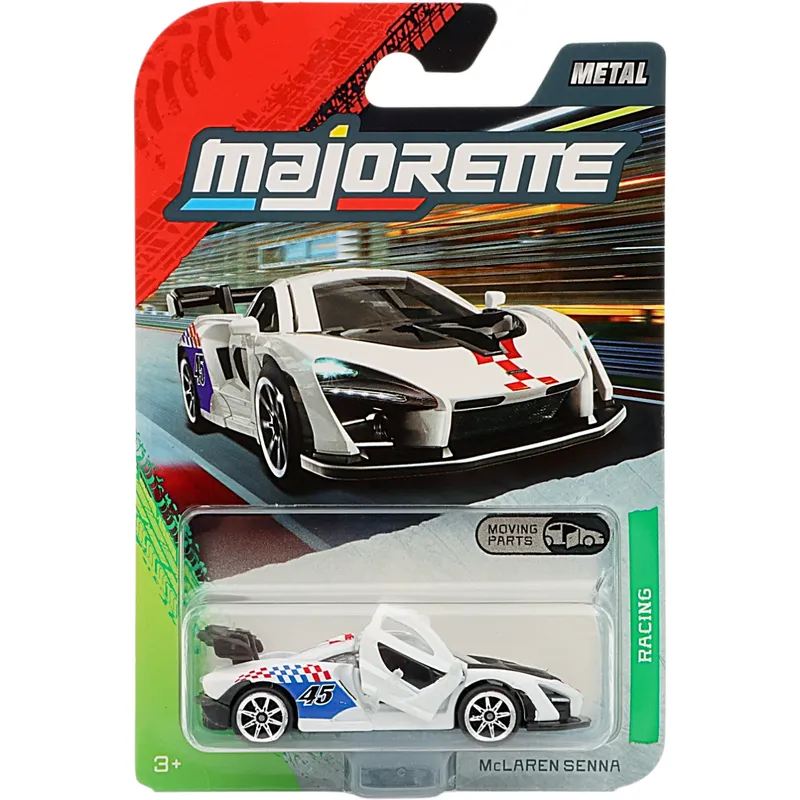 McLaren Senna - Vit - Racing Premium Cars - Majorette - 7 cm
