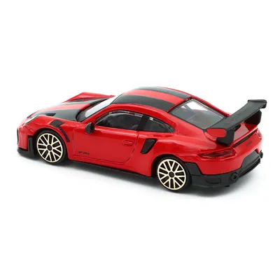 Porsche 911 (997) GT2 RS - Rød / Svart - Bburago - 11 cm