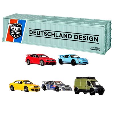 Deutschland Design Container Set - 5 bilar - Hot Wheels