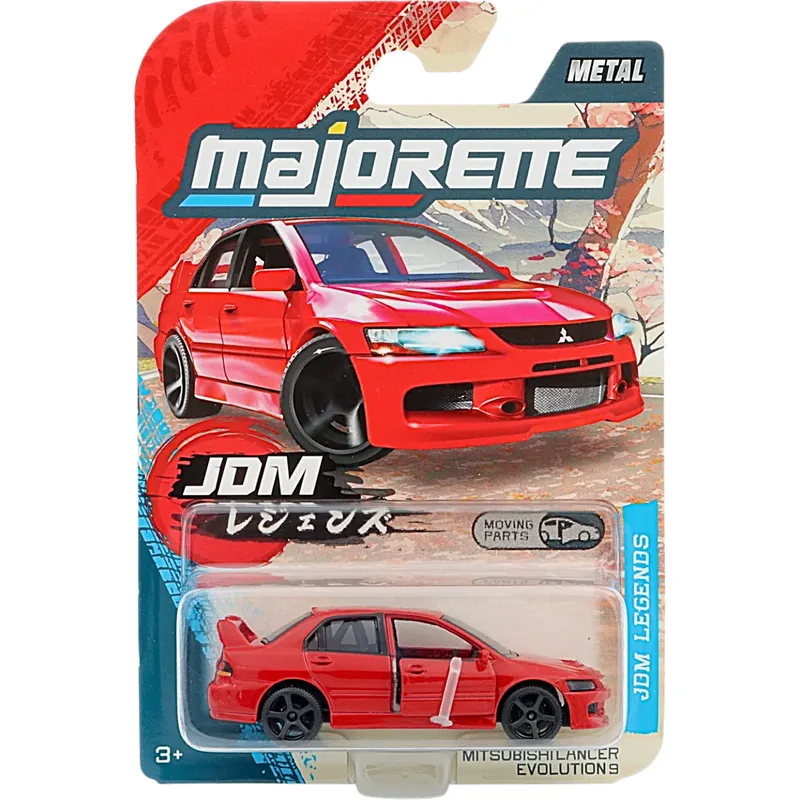 Mitsubishi Lancer Evolution 9 - Röd - JDM Legends - Majorette - 7 cm