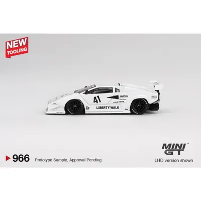 Lamborghini Countach LB-WORKS - Vit - 966 - Mini GT - 1:64