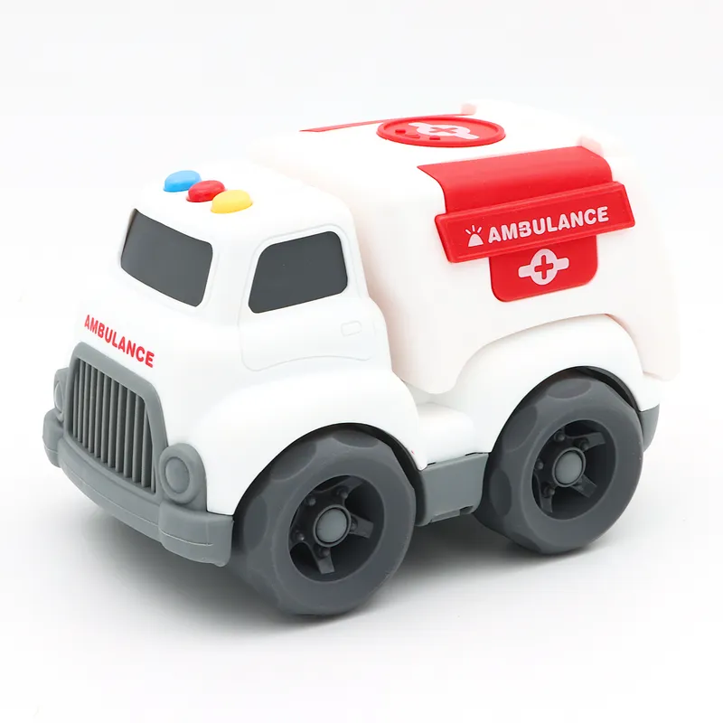 Ambulance Truck - Ljud och Ljus - Kinetic Truck - 16 cm