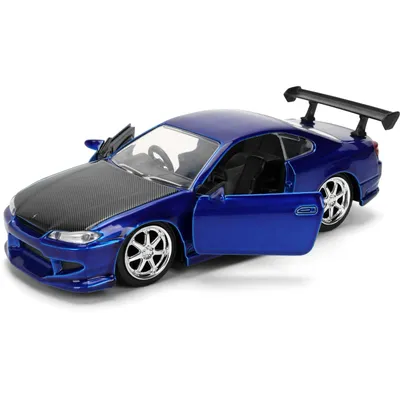 2001 Nissan Silvia (S15) - Blå - Pink Slips - Jada - 13 cm