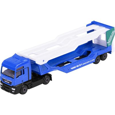 MAN TGA XXL - dragbil + biltrailer - Transporter - Majorette