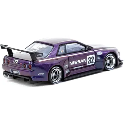Nissan Skyline (R32) Widebody - Lila - Tarmac Works - 1:64