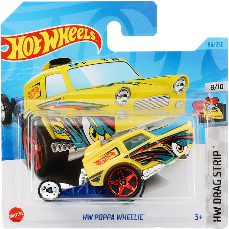HW Poppa Wheelie - HW Drag Strip - Gul - Hot Wheels