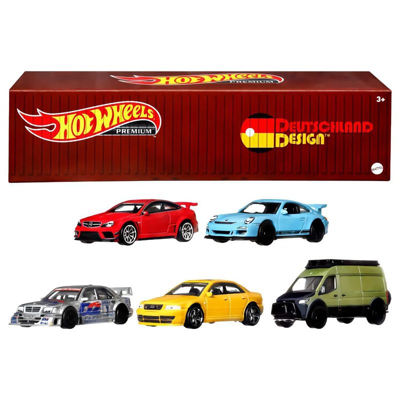 Deutschland Design Container Set - 5 bilar - Hot Wheels