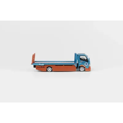 Custom Flatbed Tow Truck - Gulf - Micro Turbo - 1:64