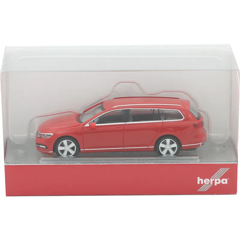 Volkswagen Passat - 2014 - Röd - Herpa - 1:87