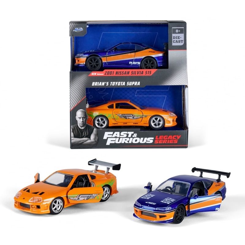 2001 Nissan Silvia S15 + Brians Toyota Supra - Jada - 1:32