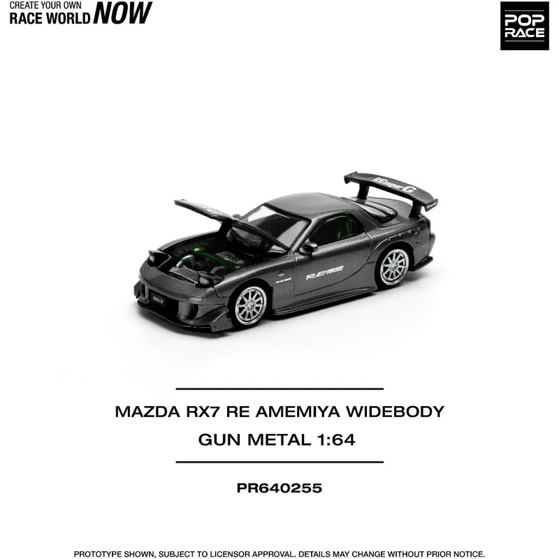 Mazda RX-7 RE Amemiya - Gun Metal - 255 - Pop Race