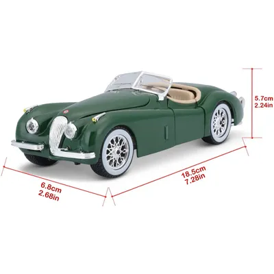 Jaguar XK 120 Roadster - 1951 - Grön - Bburago - 1:24