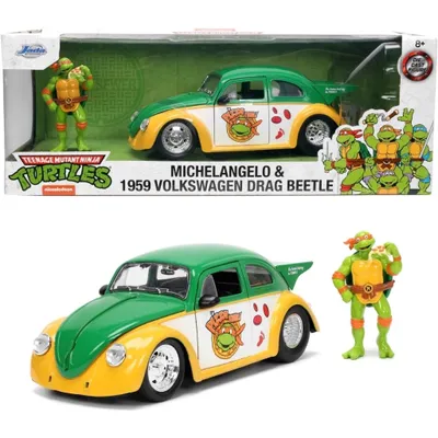 Michelangelo & 1959 Volkswagen Drag Beetle - Jada - 1:24