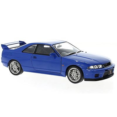 SKADAD FÖRPACKNING - Nissan Skyline GT-R (R33) - 1997 - Blå - WhiteBox - 1:24