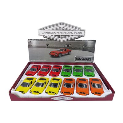 1971 Lamborghini Miura P400 SV - Kinsmart - 1:34 - Röd