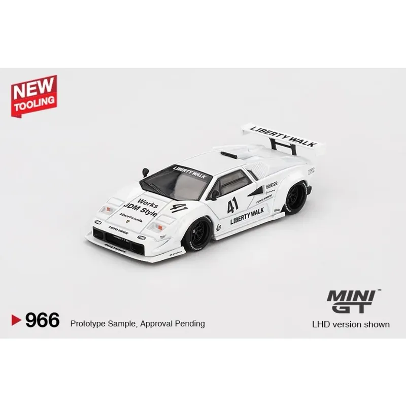 Lamborghini Countach LB-WORKS - Vit - 966 - Mini GT - 1:64