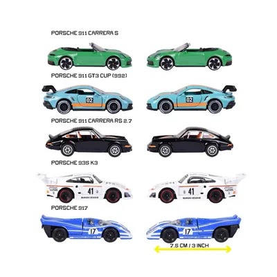 Porsche - 5 leksaksbilar giftpack - Majorette