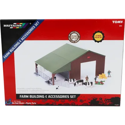 Bondgård med tillbehör - Farm Building & Accessories Set - Britains