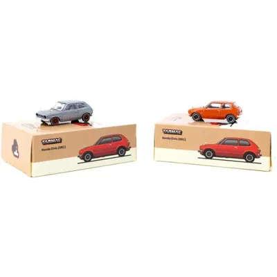 SKADAD FÖRPACKNING - Honda Civic (SB1) - Orange - Tarmac x J Collection - 1:64