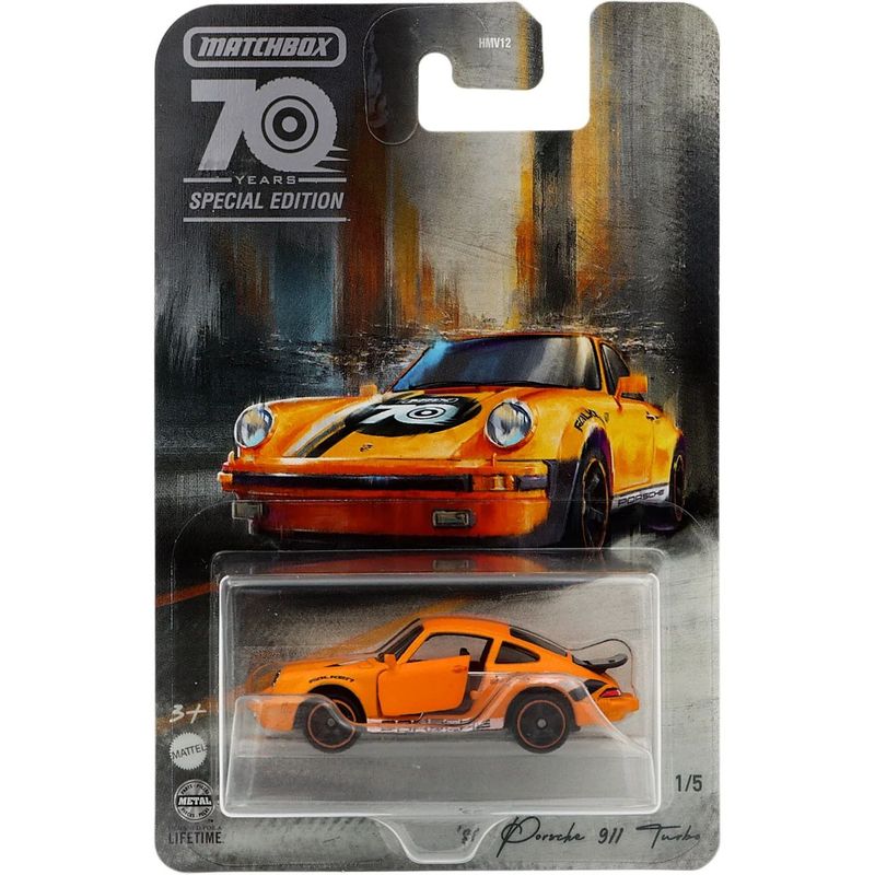 Porsche 911 Turbo - 70 Years - Orange - Matchbox - 1:64