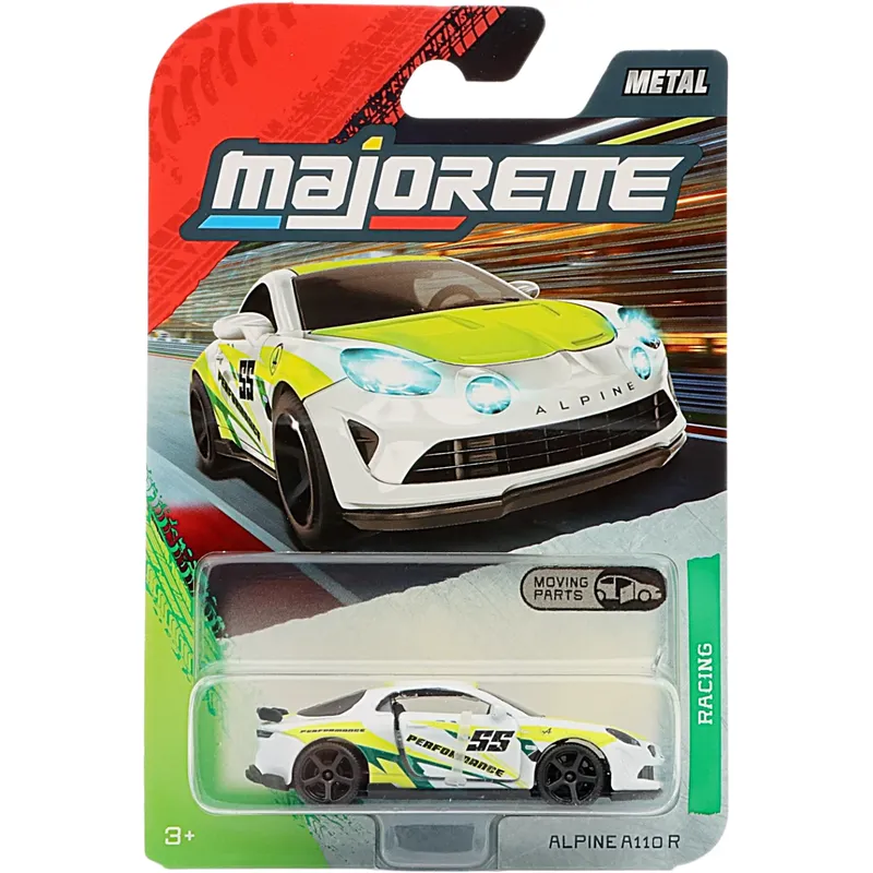 Alpine A110 R - Vit - Racing Premium Cars - Majorette - 7 cm