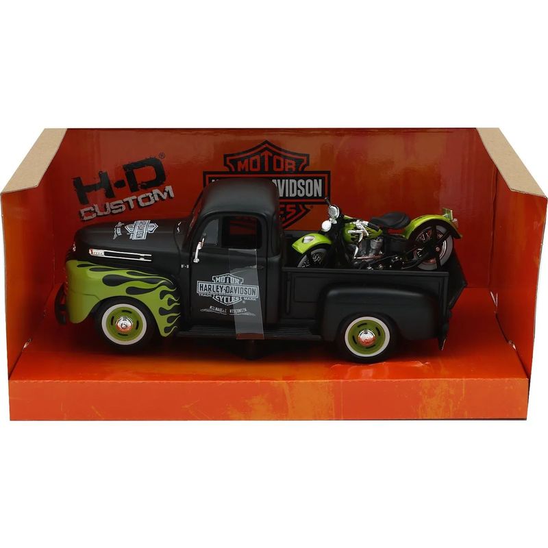 1948 Ford F-1 Pickup + HD 1948 FL Panhead - Maisto - 1:24