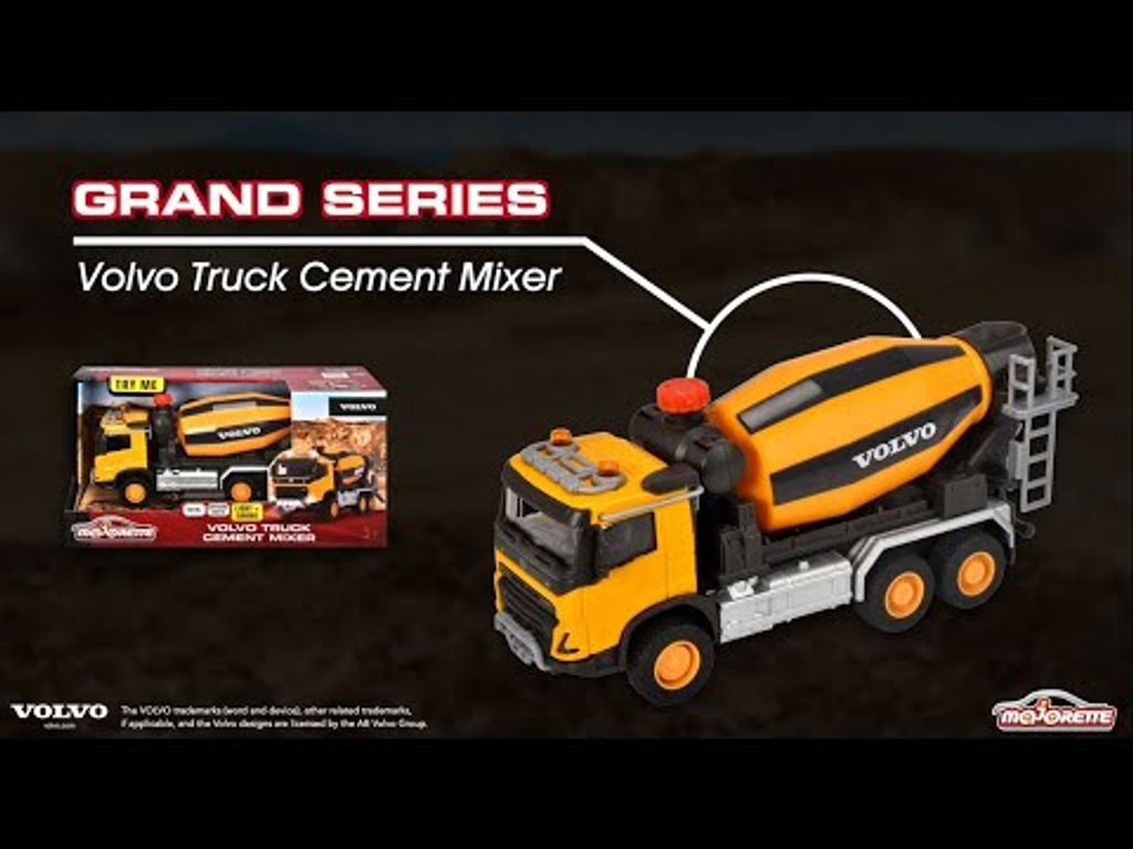 Betongbil Volvo Truck Cement Mixer - Majorette Grand Series