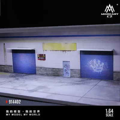 B-parking lot - Parkering Diorama - LED-belysning - 1:64