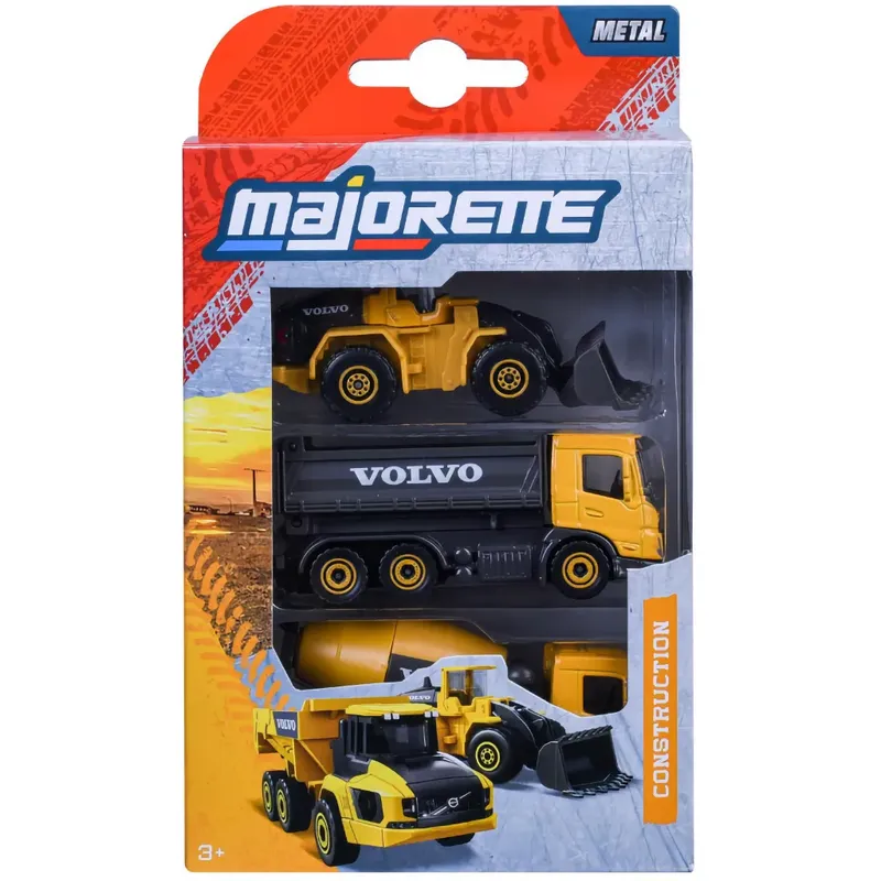 Lastbil, Hjullastare, Betongbil - Majorette Construction