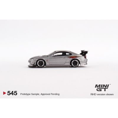 Nissan Silvia Top Secret S15 - Silver - 545 - Mini GT - 1:64