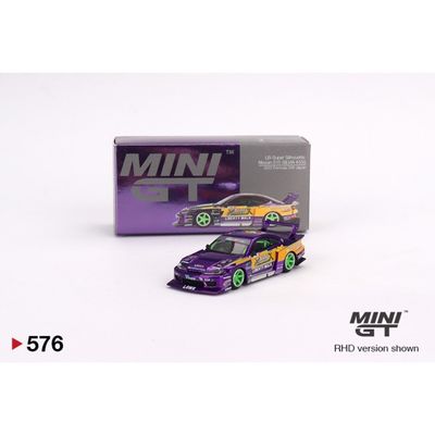 SKADAD FÖRPACKNING - LB-Super Silhouette Nissan S15 SILVIA #555 - Mini GT - 1:64