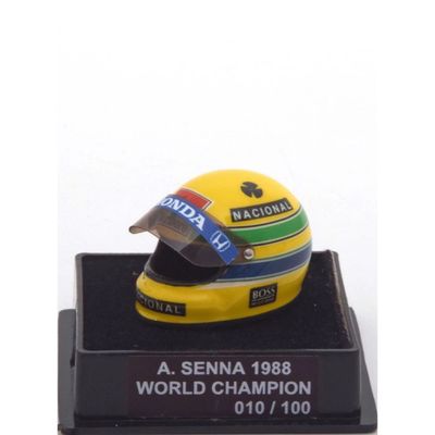 Hjälm - Ayrton Senna - 1988 - JF Creations - 1:12