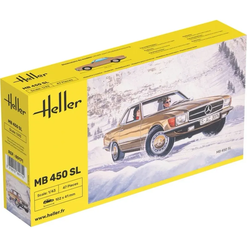 Mercedes-Benz 450 SL- Byggmodell - 80171 - Heller - 1:43
