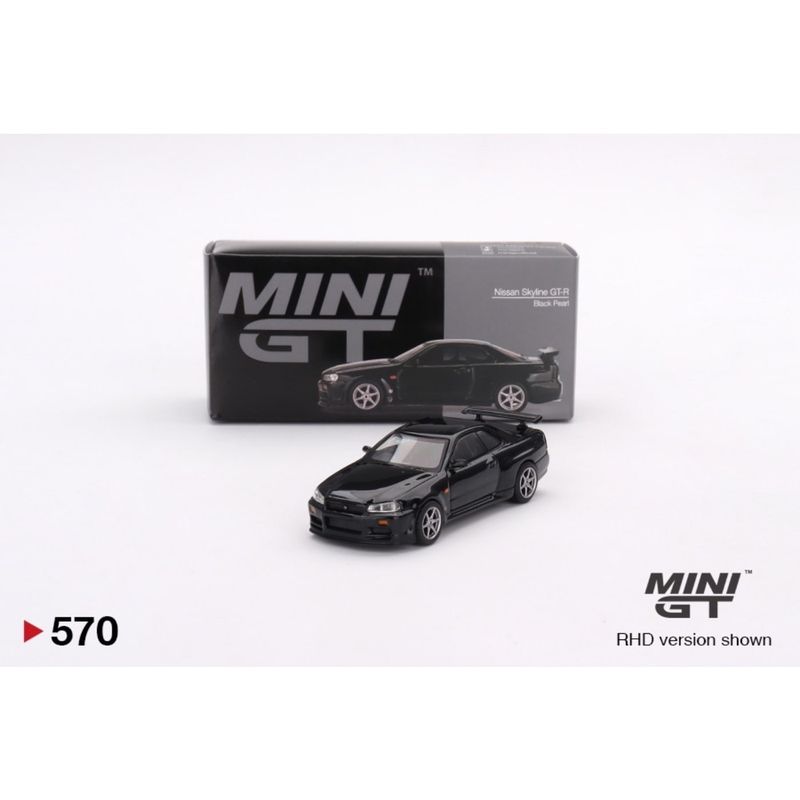 Nissan Skyline GT-R (R34) - Svart - 570 - Mini GT - 1:64