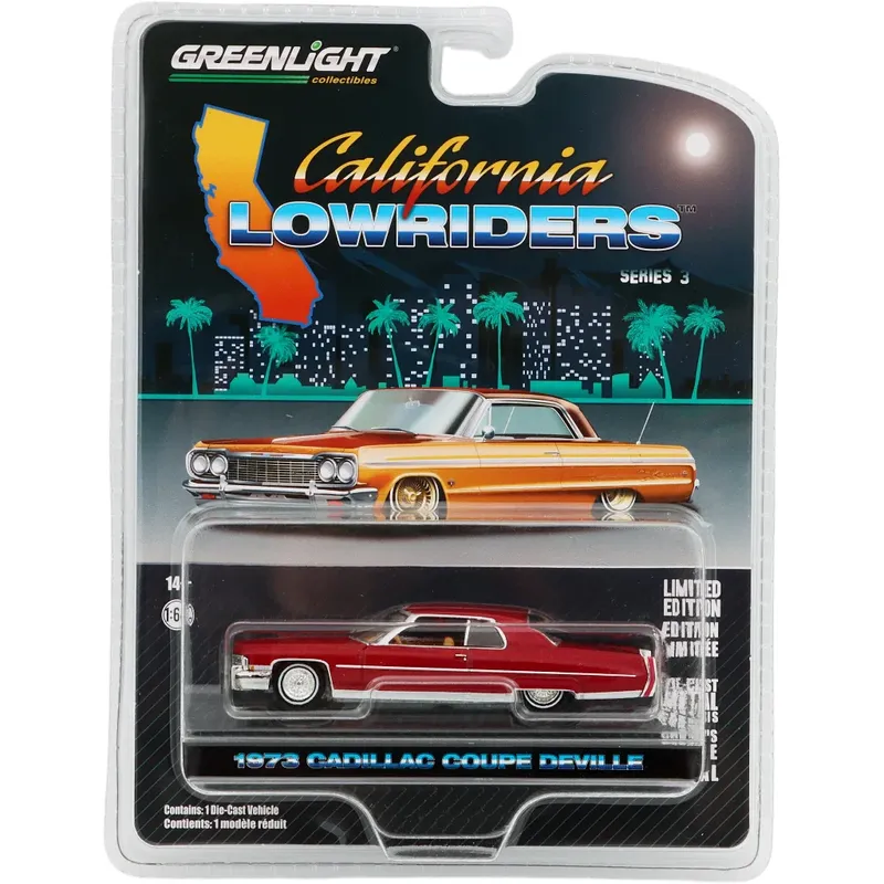 1973 Cadillac Coupe DeVille - Röd - GreenLight - 1:64