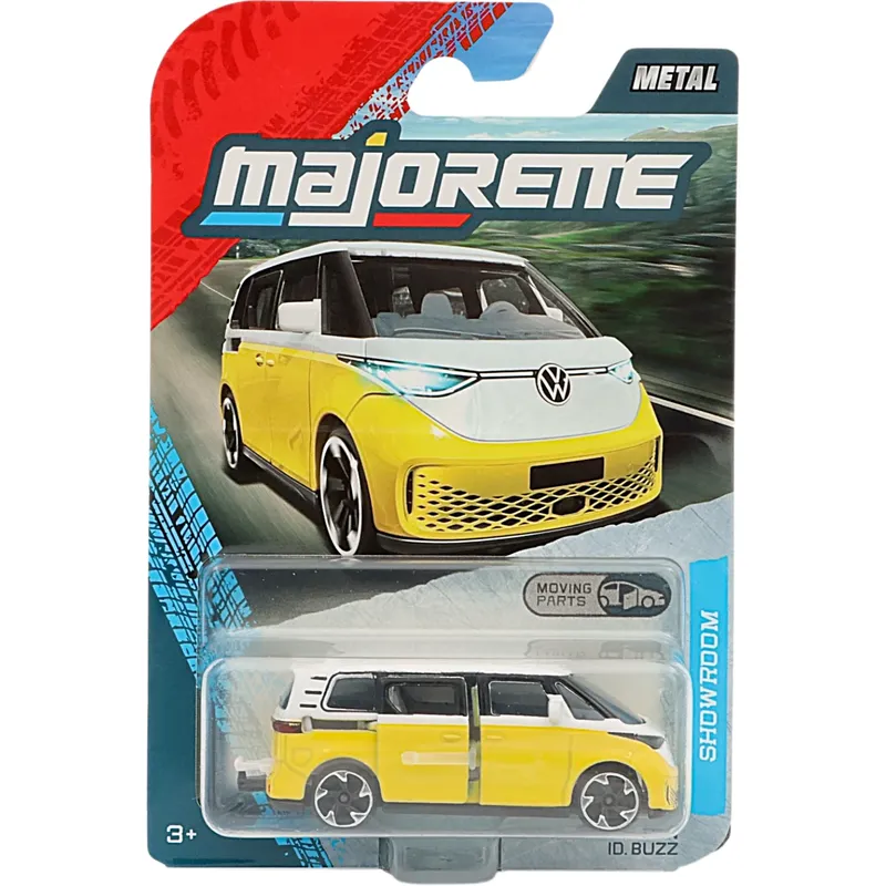 Volkswagen ID. Buzz - Gul - Showroom Premium Cars - Majorette - 7 cm
