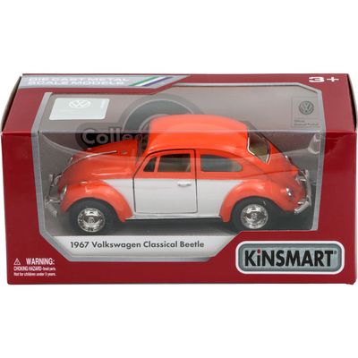 1967 Volkswagen Classical Beetle - Orange och Vit - Kinsmart