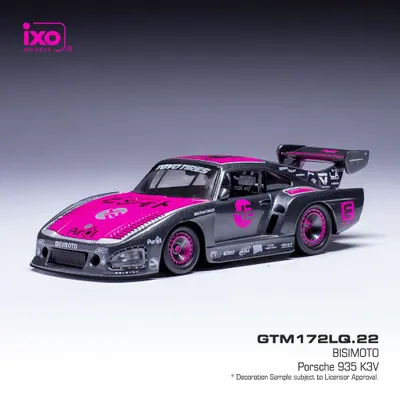 Bisimoto Porsche 935 K3V - Grå / Rosa - Ixo Models - 1:43