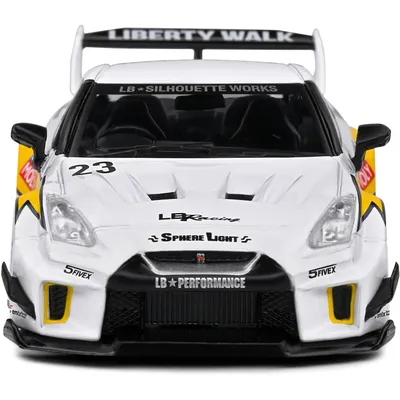 Nissan GT-R (R35) LWBK - 2019 - Vit / Gul - Solido - 1:43