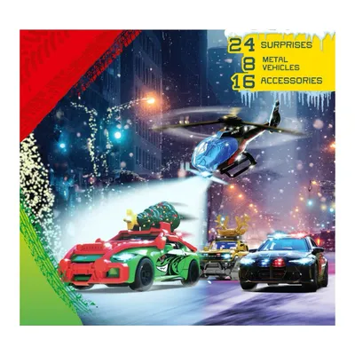 Adventskalender med 8 bilar (1 st Volvo V90) och 16 tillbehör - 2025 - Majorette