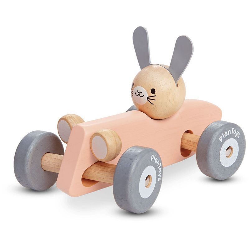 Bunny Racing Car - Racerbil med Kanin i Trä - PlanToys