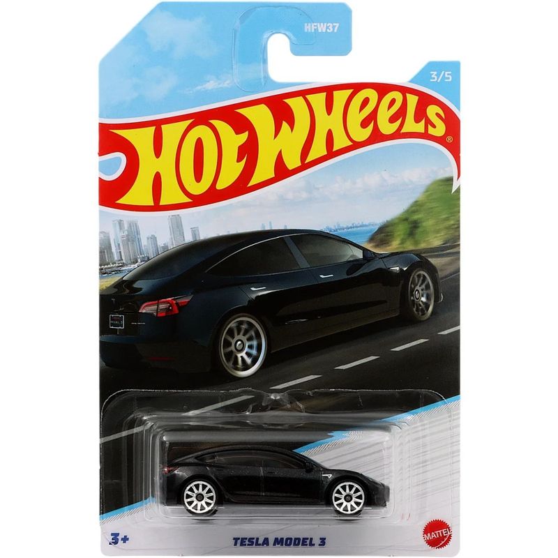 Tesla Model 3 - Luxury Sedans - Svart - Hot Wheels