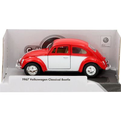 1967 Volkswagen Classical Beetle - Röd/Vit - Kinsmart - 1:36