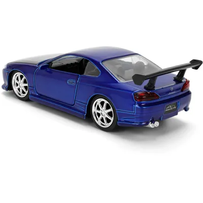 2001 Nissan Silvia (S15) - Blå - Pink Slips - Jada - 13 cm