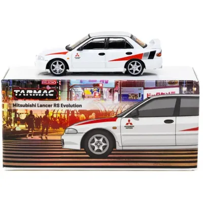 Mitsubishi Lancer RS Evolution - Vit - Tarmac - 1:64